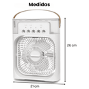 Mini Ventilador e Umidificador de Mesa Portátil Led
