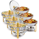 Rechaud de Inox com Aquecedores e Tampa de Vidro