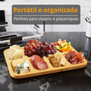 Bandeja de Petiscos C/ Tampa de Acrílico